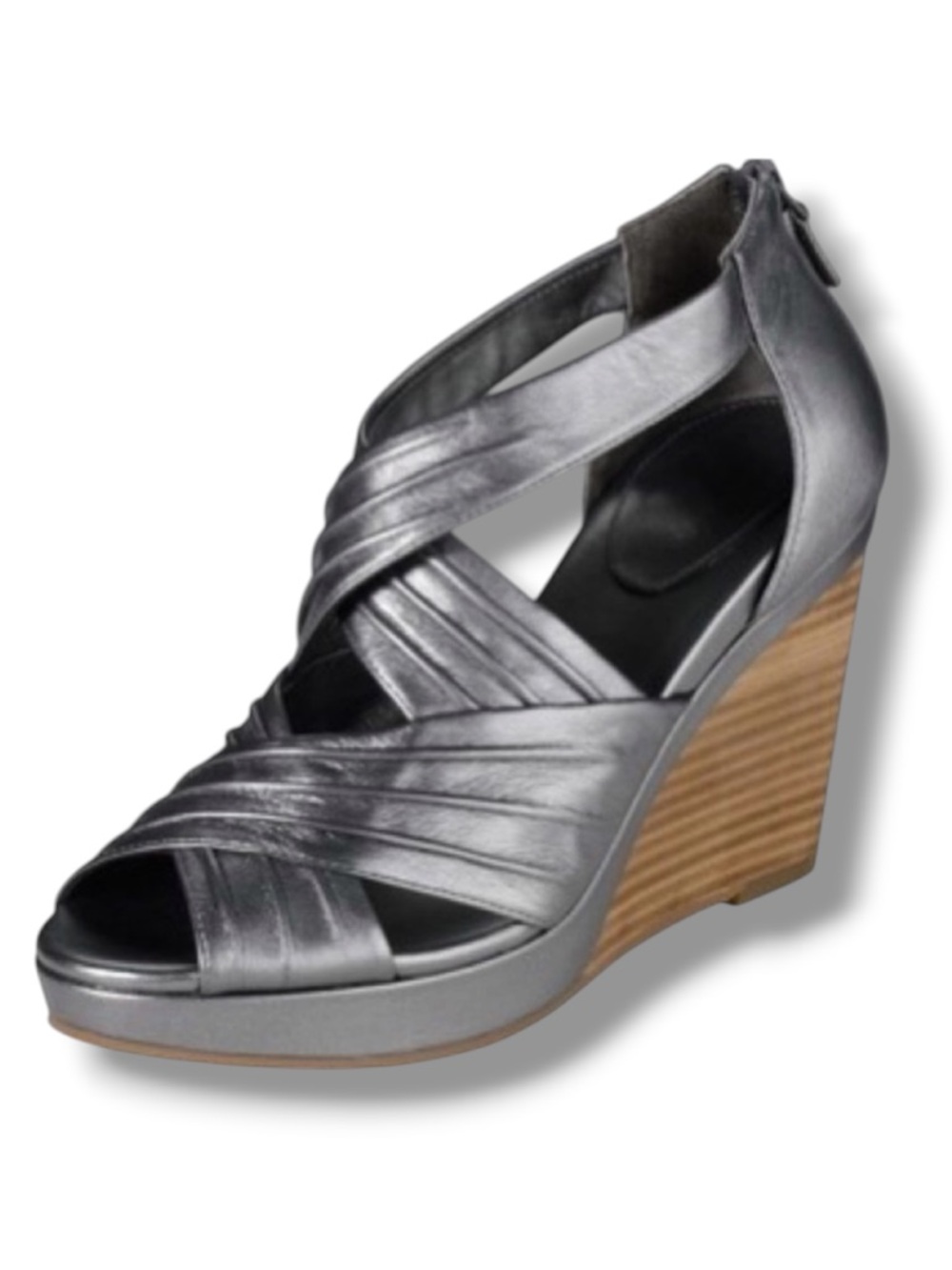Cole Haan Shayna pewter wedge sandals